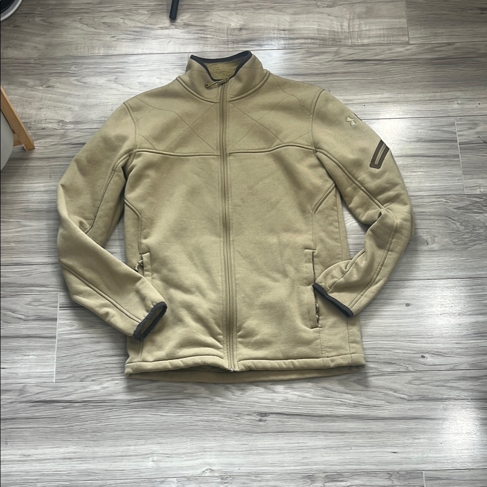 Under Armour Tan Lightweight Tactical Jacket with Stand-Up Collar
